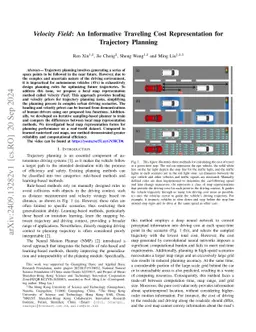 Velocity Field: An Informative Traveling Cost Representation for
  Trajectory Planning