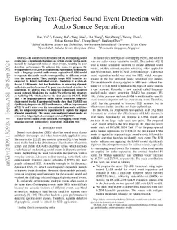 Exploring Text-Queried Sound Event Detection with Audio Source Separation