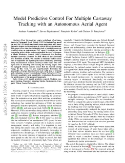 Model Predictive Control For Multiple Castaway Tracking with an
  Autonomous Aerial Agent