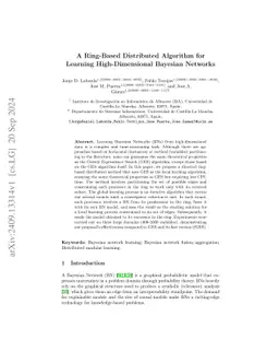 A Ring-Based Distributed Algorithm for Learning High-Dimensional
  Bayesian Networks