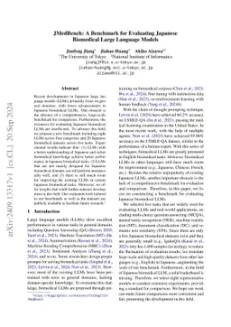 JMedBench: A Benchmark for Evaluating Japanese Biomedical Large Language
  Models