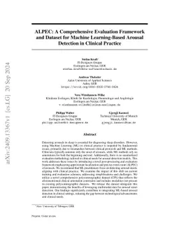 ALPEC: A Comprehensive Evaluation Framework and Dataset for Machine
  Learning-Based Arousal Detection in Clinical Practice