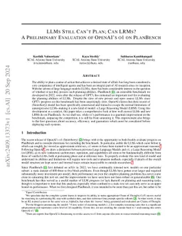 LLMs Still Can't Plan; Can LRMs? A Preliminary Evaluation of OpenAI's o1
  on PlanBench
