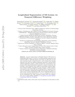 Longitudinal Segmentation of MS Lesions via Temporal Difference
  Weighting