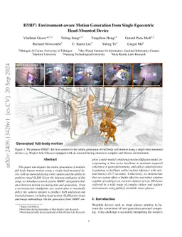 HMD^2: Environment-aware Motion Generation from Single Egocentric Head-Mounted Device