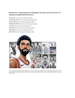 Sportoonizer: Augmenting Sports Highlights' Narration and Visual Impact
  via Automatic Manga B-Roll Generation