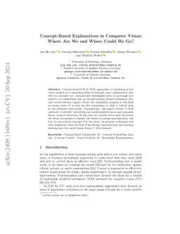 Concept-Based Explanations in Computer Vision: Where Are We and Where
  Could We Go?