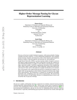 Higher-Order Message Passing for Glycan Representation Learning