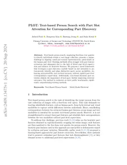 PLOT: Text-based Person Search with Part Slot Attention for
  Corresponding Part Discovery