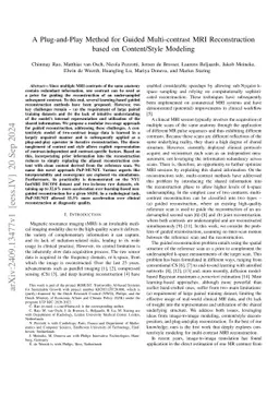 A Plug-and-Play Method for Guided Multi-contrast MRI Reconstruction based on Content/Style Modeling