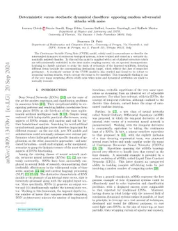 Deterministic versus stochastic dynamical classifiers: opposing random
  adversarial attacks with noise