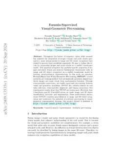 Formula-Supervised Visual-Geometric Pre-training