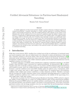 Certified Adversarial Robustness via Partition-based Randomized
  Smoothing