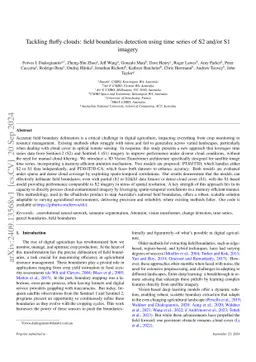 Tackling fluffy clouds: robust field boundary delineation across global agricultural landscapes with Sentinel-1 and Sentinel-2 Time Series
