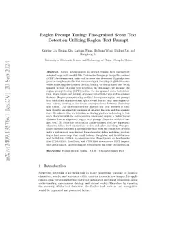 Region Prompt Tuning: Fine-grained Scene Text Detection Utilizing Region
  Text Prompt