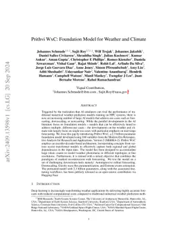 Prithvi WxC: Foundation Model for Weather and Climate