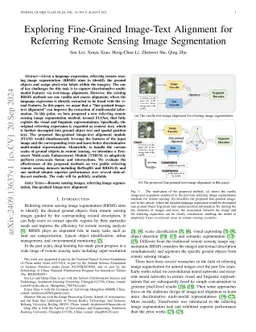 Exploring Fine-Grained Image-Text Alignment for Referring Remote Sensing
  Image Segmentation
