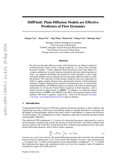 DiffFluid: Plain Diffusion Models are Effective Predictors of Flow
  Dynamics
