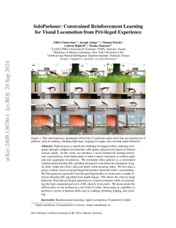 SoloParkour: Constrained Reinforcement Learning for Visual Locomotion
  from Privileged Experience