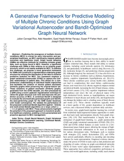 A Generative Framework for Predictive Modeling of Multiple Chronic Conditions Using Graph Variational Autoencoder and Bandit-Optimized Graph Neural Network