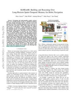 ReMEmbR: Building and Reasoning Over Long-Horizon Spatio-Temporal Memory
  for Robot Navigation