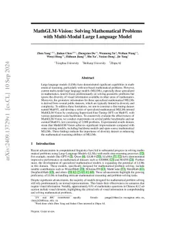 MathGLM-Vision: Solving Mathematical Problems with Multi-Modal Large
  Language Model