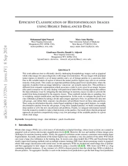 Efficient Classification of Histopathology Images