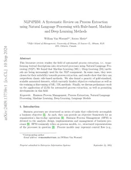 NLP4PBM: A Systematic Review on Process Extraction using Natural
  Language Processing with Rule-based, Machine and Deep Learning Methods