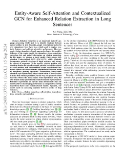 Entity-Aware Self-Attention and Contextualized GCN for Enhanced Relation
  Extraction in Long Sentences