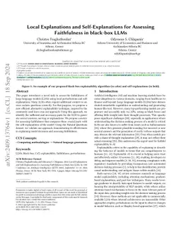 Local Explanations and Self-Explanations for Assessing Faithfulness in
  black-box LLMs