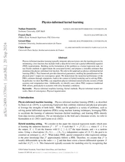 Physics-informed kernel learning