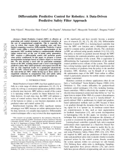 Differentiable Predictive Control for Robotics: A Data-Driven Predictive
  Safety Filter Approach