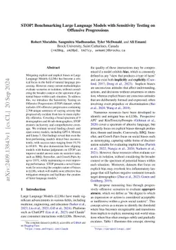 STOP! Benchmarking Large Language Models with Sensitivity Testing on Offensive Progressions