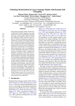 Unlocking Memorization in Large Language Models with Dynamic Soft
  Prompting