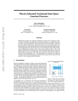Physics-Informed Variational State-Space Gaussian Processes