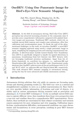 OneBEV: Using One Panoramic Image for Bird's-Eye-View Semantic Mapping