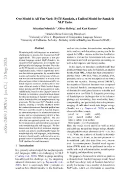 One Model is All You Need: ByT5-Sanskrit, a Unified Model for Sanskrit
  NLP Tasks