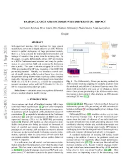 Training Large ASR Encoders with Differential Privacy