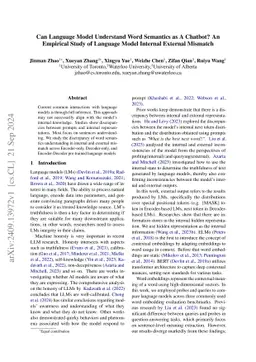 Can Language Model Understand Word Semantics as A Chatbot? An Empirical
  Study of Language Model Internal External Mismatch