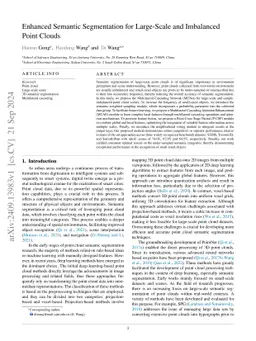 Enhanced Semantic Segmentation for Large-Scale and Imbalanced Point
  Clouds