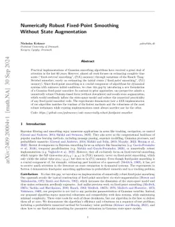 Numerically Robust Fixed-Point Smoothing Without State Augmentation
