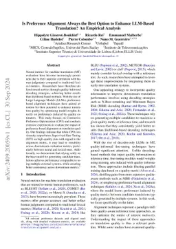 Is Preference Alignment Always the Best Option to Enhance LLM-Based
  Translation? An Empirical Analysis