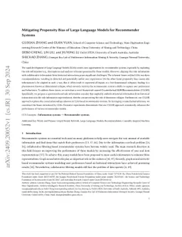 Mitigating Propensity Bias of Large Language Models for Recommender Systems