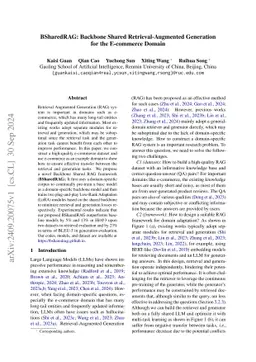 BSharedRAG: Backbone Shared Retrieval-Augmented Generation for the
  E-commerce Domain