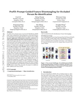 ProFD: Prompt-Guided Feature Disentangling for Occluded Person
  Re-Identification
