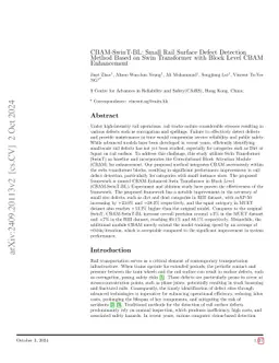 CBAM-SwinT-BL: Small Rail Surface Defect Detection Method Based on Swin
  Transformer with Block Level CBAM Enhancement