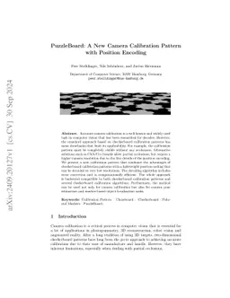 PuzzleBoard: A New Camera Calibration Pattern with Position Encoding