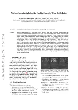 Machine Learning in Industrial Quality Control of Glass Bottle Prints