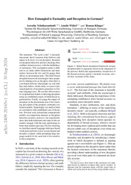 How Entangled is Factuality and Deception in German?