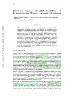 Ensemble Kalman Diffusion Guidance: A Derivative-free Method for Inverse Problems